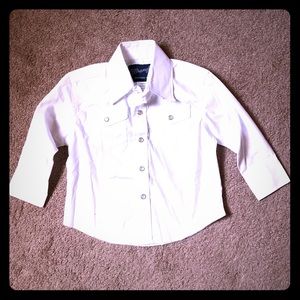 Wrangler toddler white pearl snap